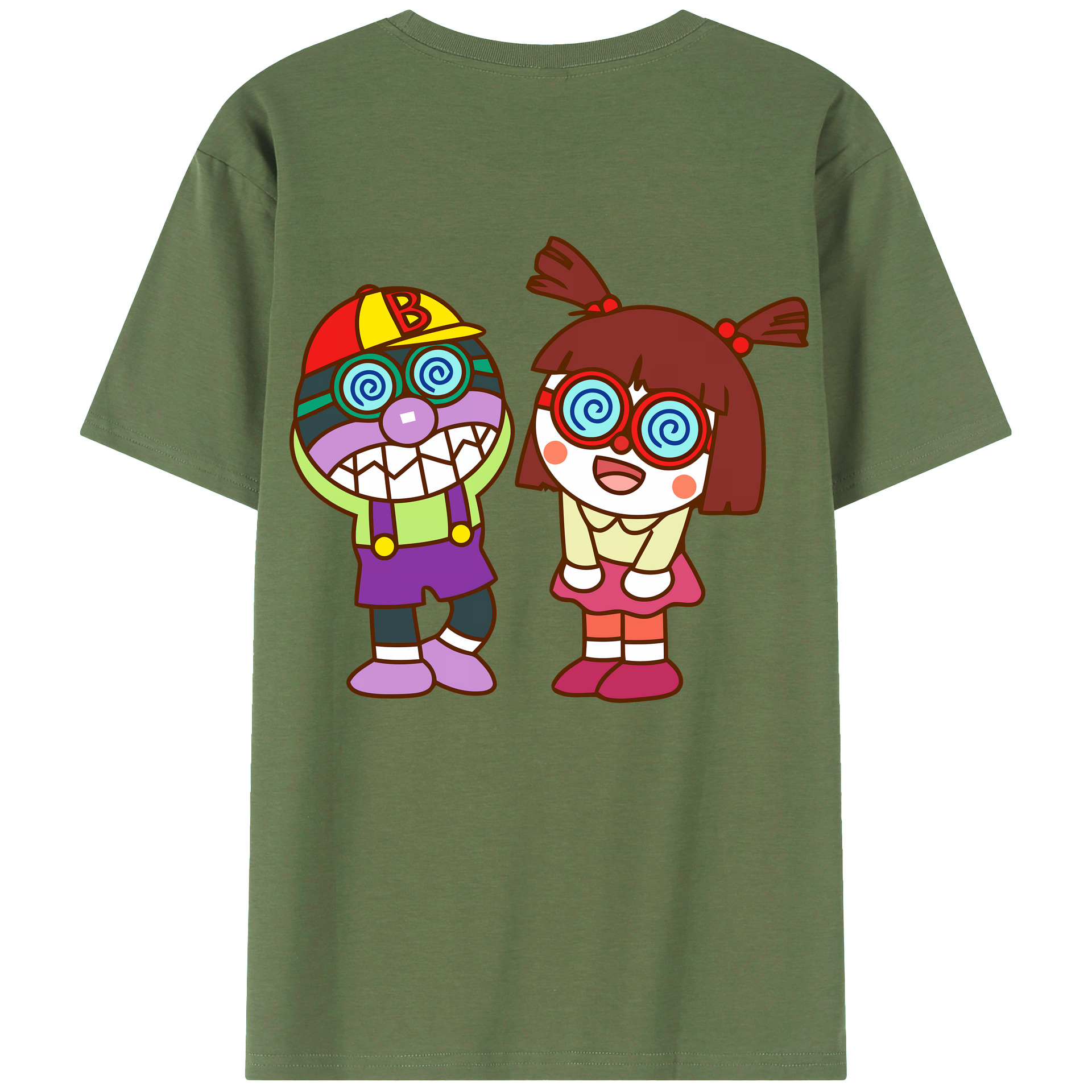（画像用） アンパンマン Anpanman 綿100％ メンズ半袖Tシャツ（バックプリント） 通気性